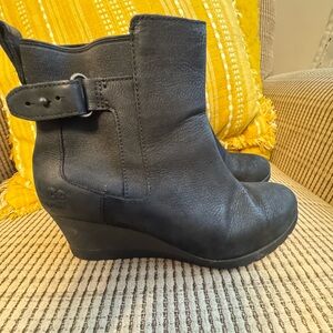 UGG Black Heeled Ankle Boots